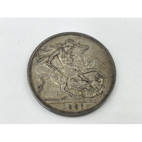 1435 - A 92.5% silver 1887 crown