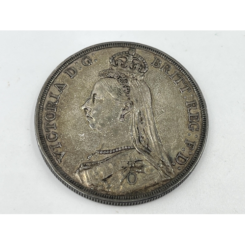 1435 - A 92.5% silver 1887 crown