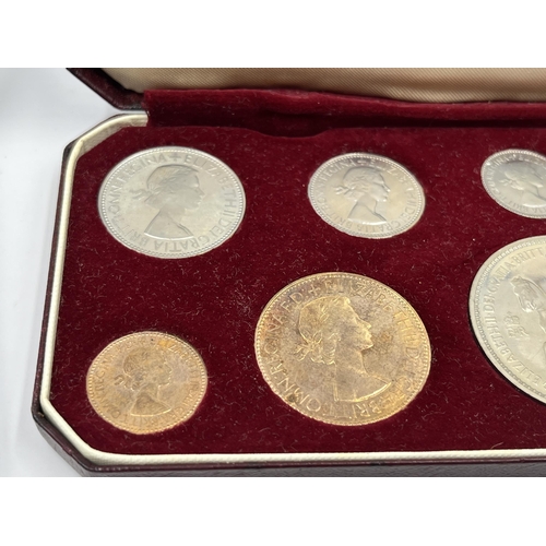 1439 - A collection of British coins together with a boxed attendance medal