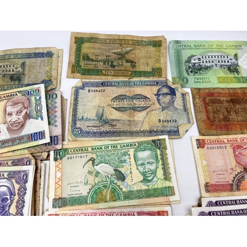 1445 - A collection of Central Bank of Gambia banknotes