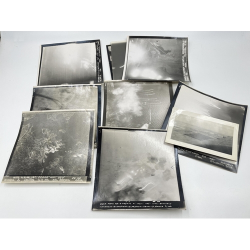 1467 - A collection of WWII Air Ministry birds eye view photographs - each approx. 14cm x 15cm