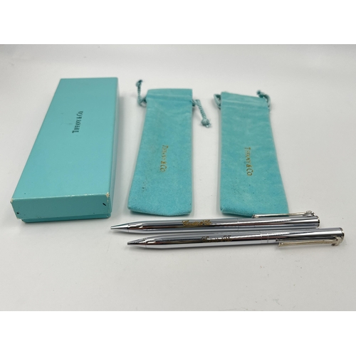 1265 - A boxed Tiffany & Co. polished steel mechanical pencil