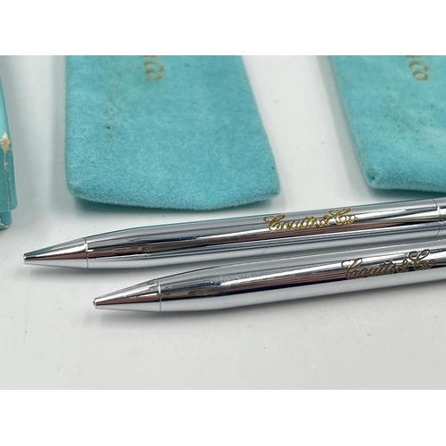 1265 - A boxed Tiffany & Co. polished steel mechanical pencil