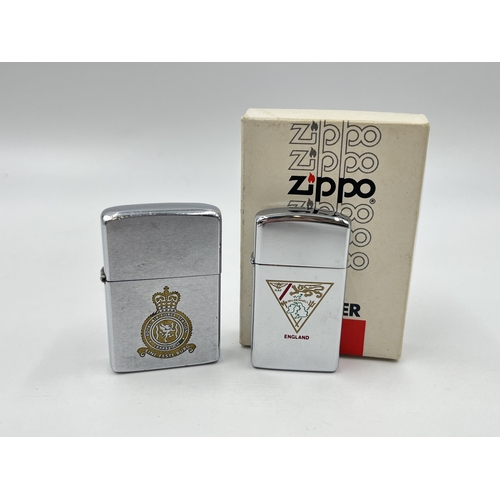 1413 - Two Zippo R.A.F cigarette lighters