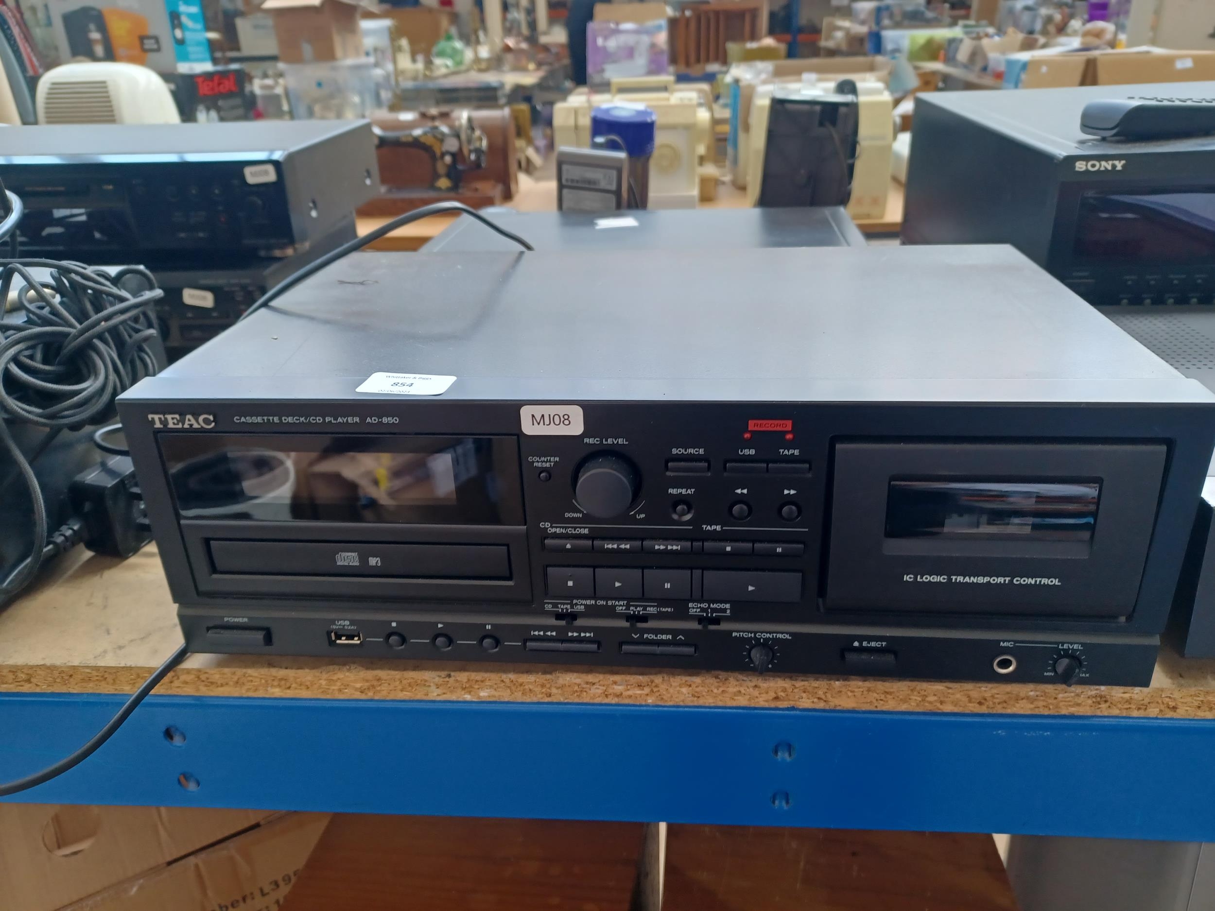 A Teac AD-850 CD player/cassette deck