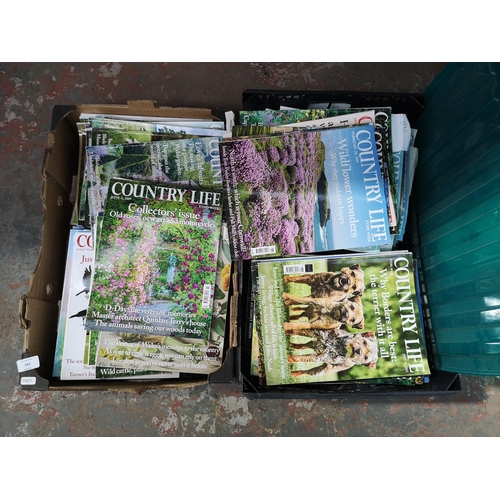 994 - Two boxes containing a large quantity of Country Life Magazines