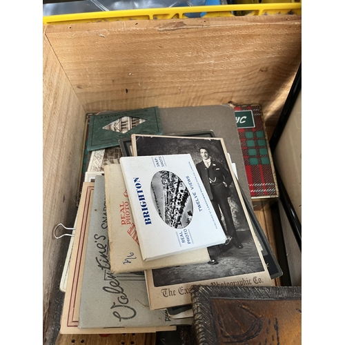 976 - Three boxes containing house clearance items to include Wills's Star Cigarettes cribbage board, blac... 