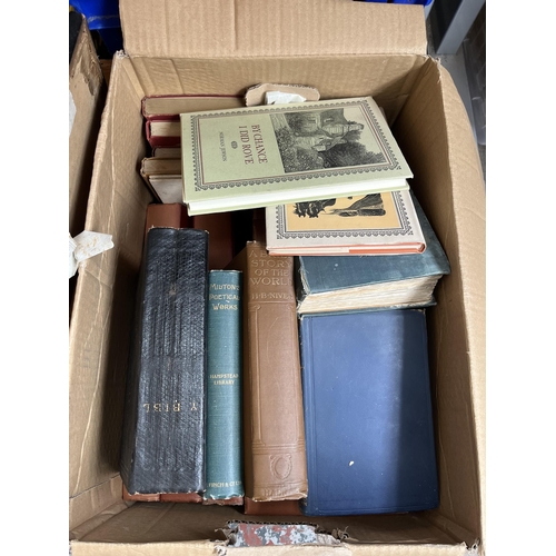 976 - Three boxes containing house clearance items to include Wills's Star Cigarettes cribbage board, blac... 