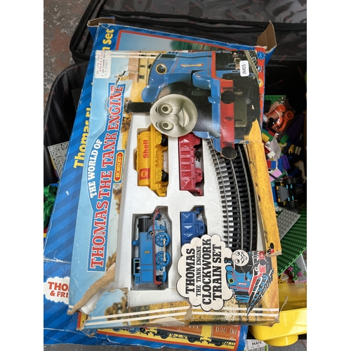 979 - A suitcase containing a large quantity of Lego, vintage boxed Hornby The world of Thomas The Tank En... 