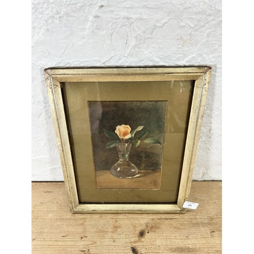 281 - An early 20th century framed still life floral watercolour - approx. 36cm high x 30cm wide