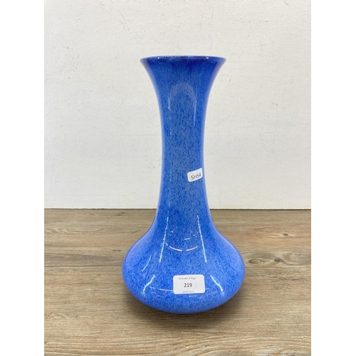 325 - A Cobridge Stoneware blue glazed tapered vase - approx. 32cm high