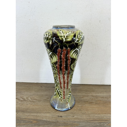 326 - A Cobridge Stoneware tapered vase - approx. 30cm high