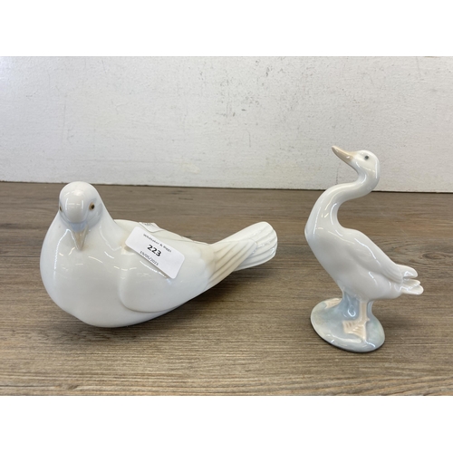 328 - Two Lladro bird figurines