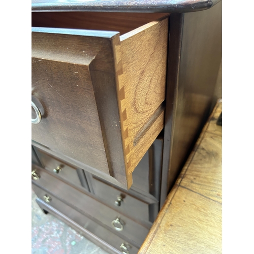 73 - A Stag Minstrel mahogany chest of three short and four long drawers