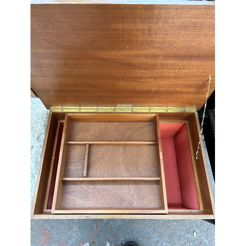 197 - A collection of house clearance furniture to include mahogany and fabric upholstered piano stool, mi... 