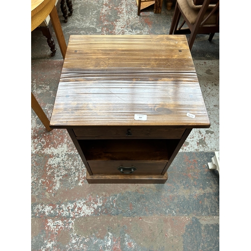 207 - A Laura Ashley Garrat two drawer birch wood side table - RRP £295