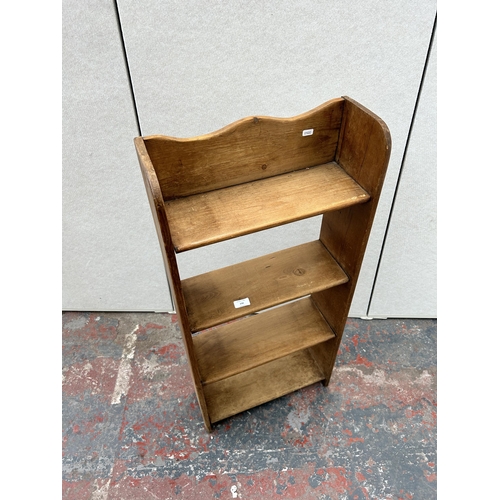 230 - A Victorian pine four tier bookshelf