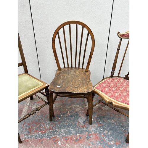 234 - Three chairs, two Edwardian and one Ercol