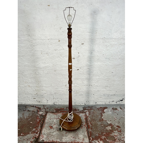 244A - A beech standard lamp - approx. 172cm high