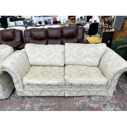 248 - A DFS floral upholstered three piece lounge suite