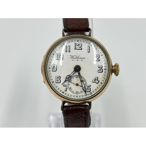 2353 - A WWI Waltham mechanical 32mm officer's trench wristwatch - ref. 20510023