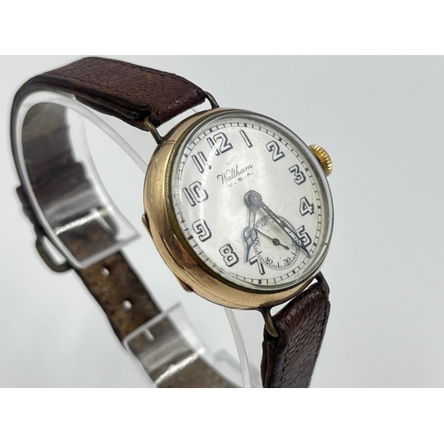 2353 - A WWI Waltham mechanical 32mm officer's trench wristwatch - ref. 20510023