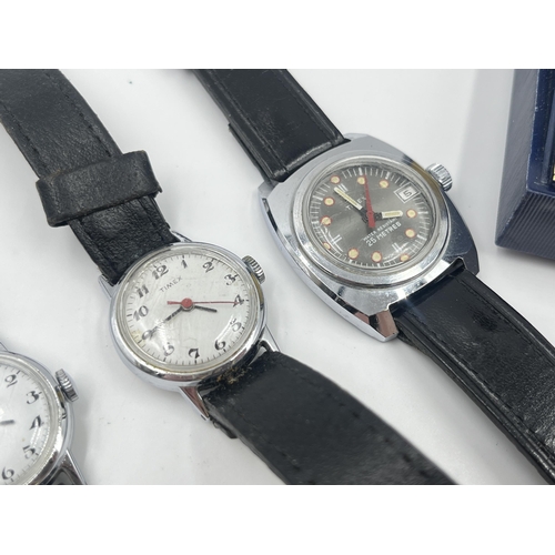 2354 - Four lady's wristwatches, one boxed 1980s Seiko and three Timex