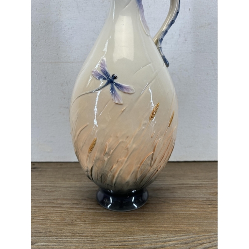 321 - A Franz Dragonfly jug by Jen Woo - approx. 32cm high