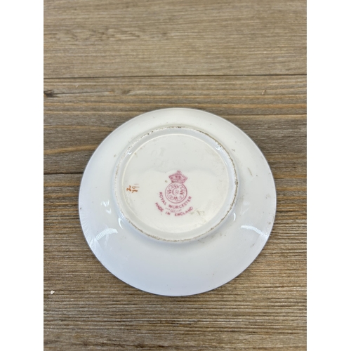 342 - A Royal Worcester hand painted fruit pattern circular dish, signed lower right - approx. 9cm diamete... 