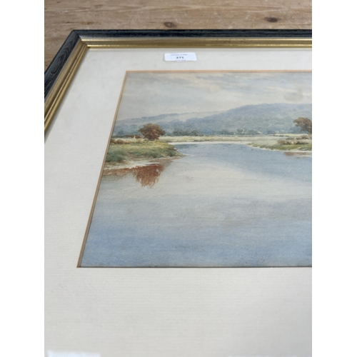 271 - An early 20th century framed E H Morten watercolour of a landscape scene - approx. 39cm high x 52cm ... 