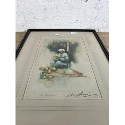 286 - A framed Hal Hurst original etching titled 'The Craftsman' - approx. 60cm high x 45cm wide