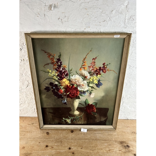 297 - A mid 20th century framed Vernon Ward floral print - approx. 58cm high x 50cm wide