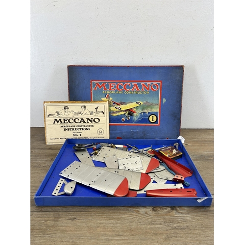 524 - A mid 20th century boxed Meccano Aeroplane constructor set