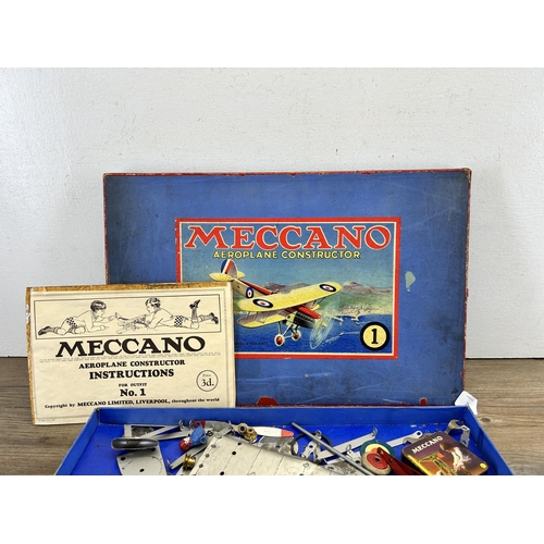 524 - A mid 20th century boxed Meccano Aeroplane constructor set