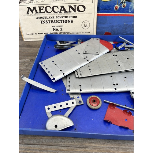 524 - A mid 20th century boxed Meccano Aeroplane constructor set