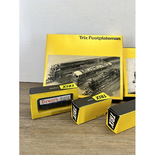 526 - Six boxed Trix Trains model locomotives and sets to include footplateman construction kit, Intercity... 