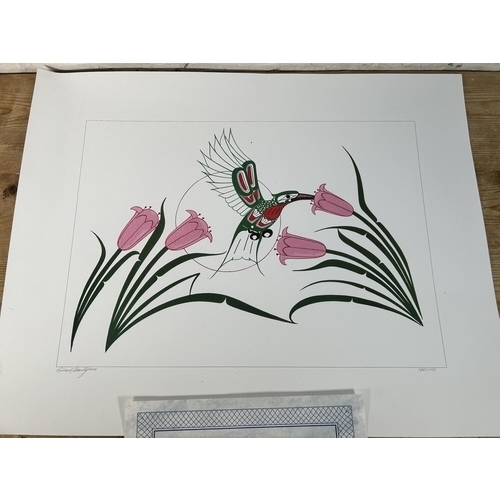 254 - A Richard Shorty 'Humming Bird' pencil signed limited edition no. 380 of 400 lithograph with certifi... 