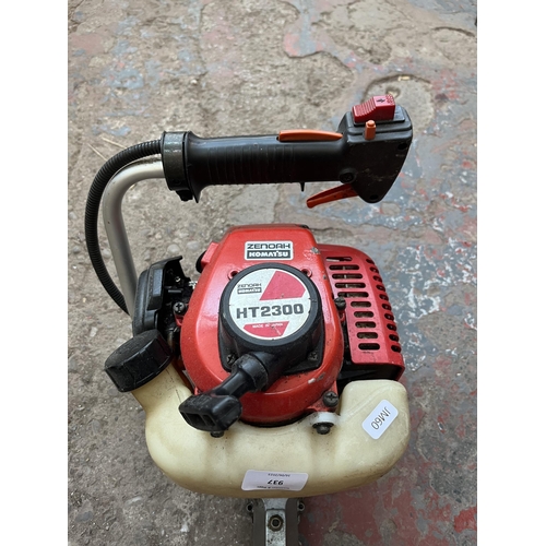 A Zenoah HT2300 petrol hedge cutter