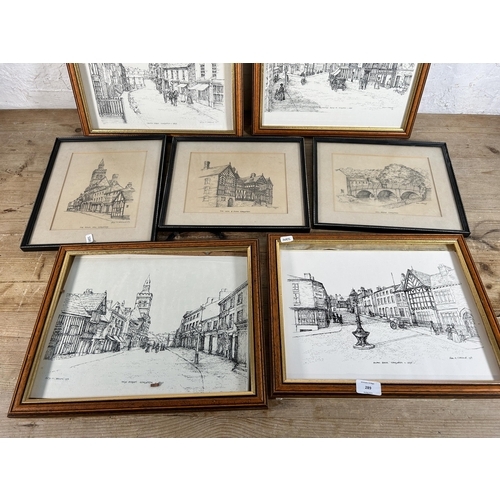 289 - Seven framed 1970s Hilda M. Chaddock Congleton prints