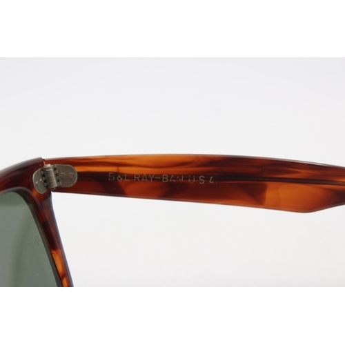 559 - A pair of vintage Bausch & Lomb Ray-Ban Wayfarer brown tortoiseshell sunglasses