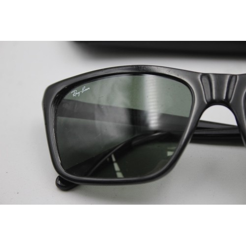 560 - A pair of cased vintage Bausch & Lomb Ray-Ban black oversized sunglasses