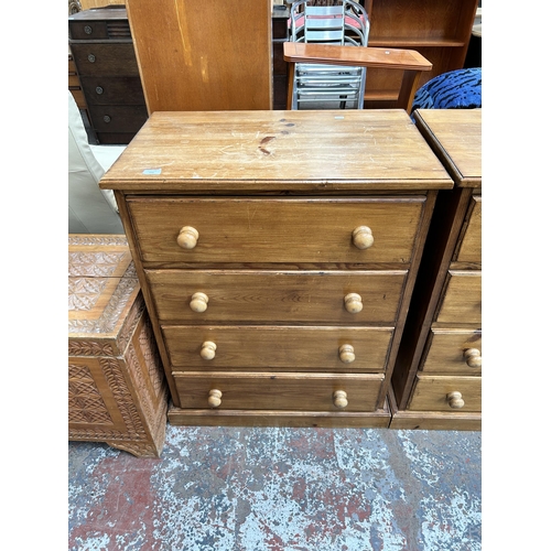 133 - A pine chest of four drawers