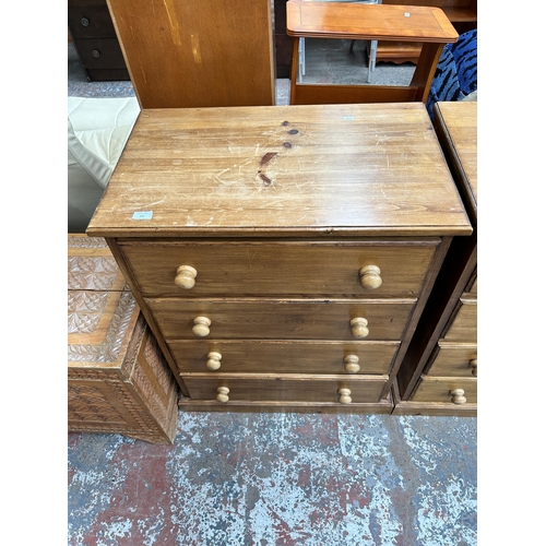 133 - A pine chest of four drawers
