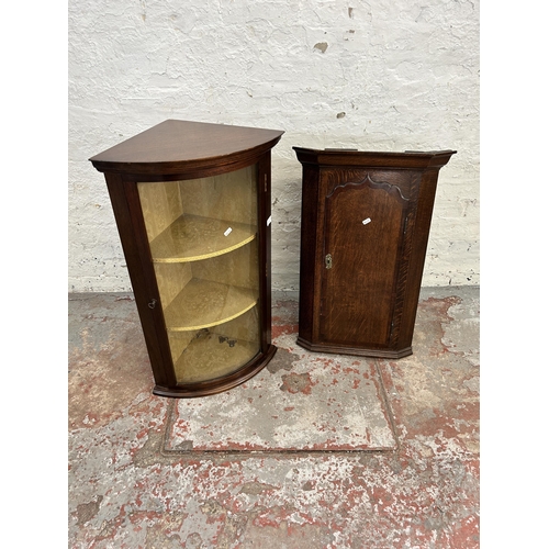 151 - Two wall mountable corner cabinets, one Georgian and one early 20th century