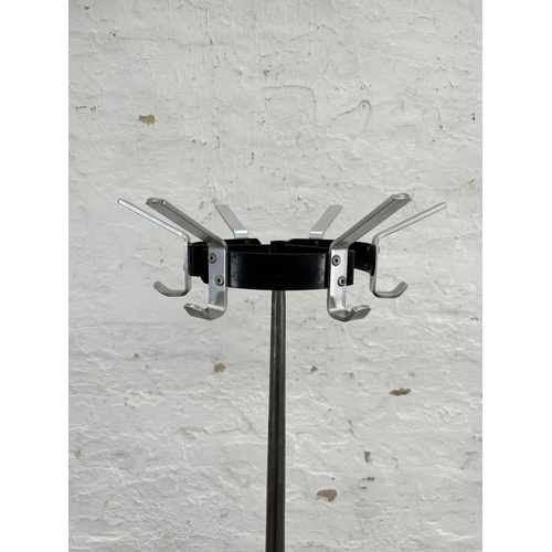 67 - A 1960s Du-al aluminium and black painted steel coat stand - approx. 165cm high