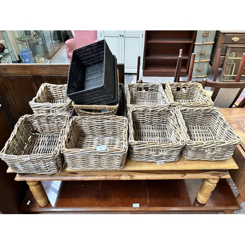 192 - Eleven wicker baskets