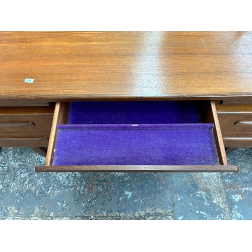 232 - A G Plan Fresco teak dressing table with five drawers and upper mirror