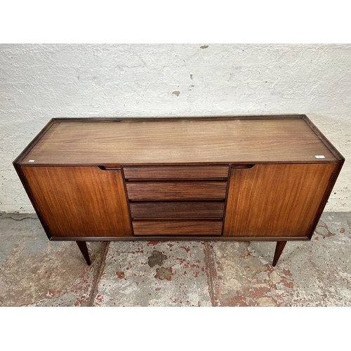 235 - A 1960s Richard Hornby for Fyne Ladye afromosia sideboard with four drawers and two cupboard doors -... 