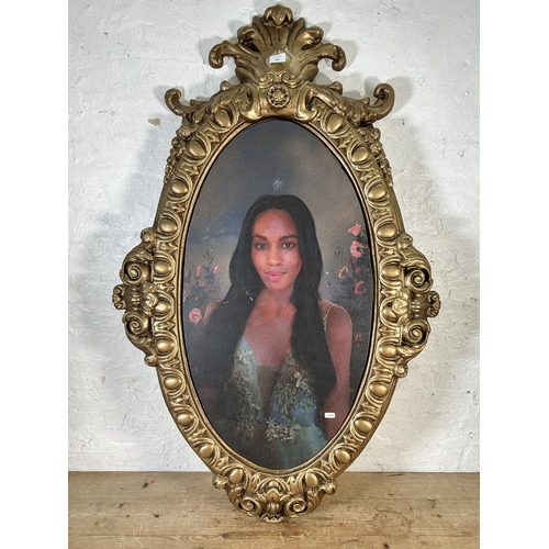 264 - A gilt framed portrait print - approx. 131cm high x 81cm wide