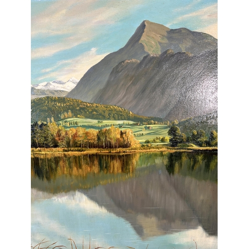 271 - A 1970s framed N. Roberts oil on board of a landscape scene - approx. 61cm high x 101cm wide